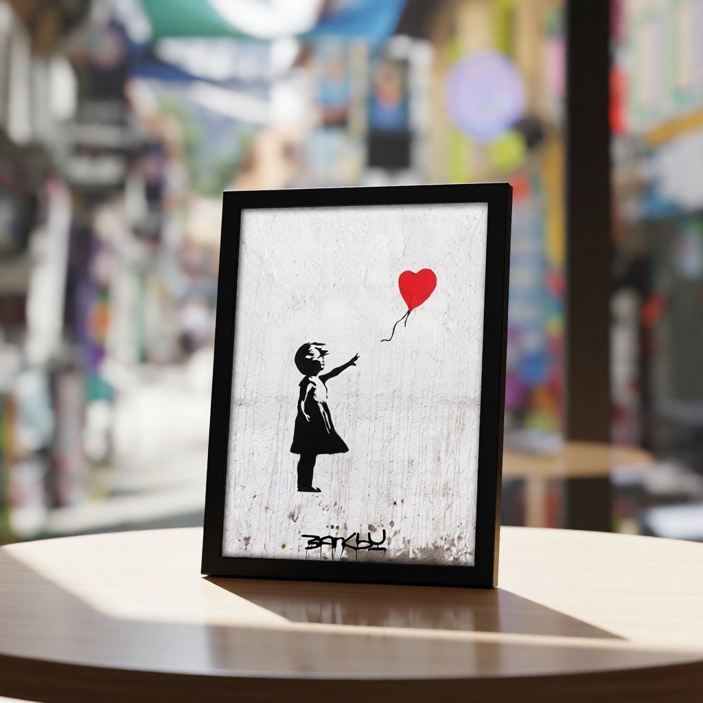 Banksy (Girl With Balloon - London) Artprint Mini Poster Wall Decorative