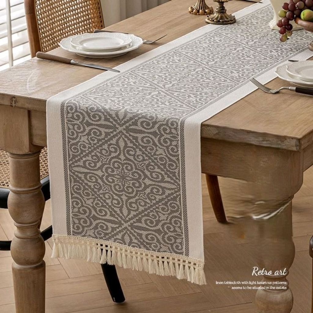 Boho Table Runner 35210cm & 30X210cm – ตกแต่งบ้านพู่มีสไตล์!