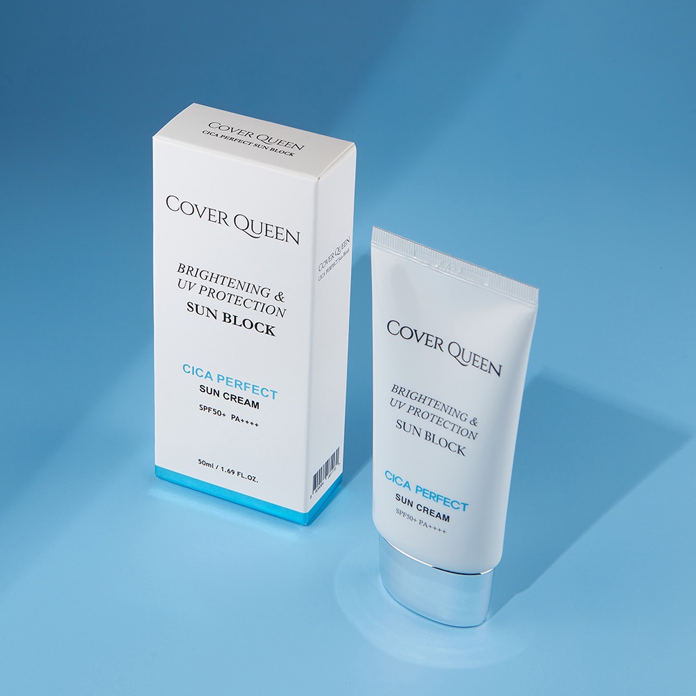 COVER QUEEN Sunscreen - Tone-Up /Cica Sun Cream, Sun Stick, Sun Cushion (SPF50+ PA++++)น้ําหนักเบา N