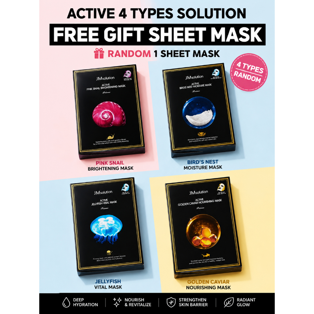 [JMsolution] Random Korean Sheet Mask 1pc | มาส์กหน้าเกาหลีสุ่ม 1 ชิ้น