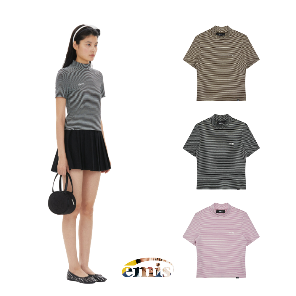 🇰🇷 EMIS EMIS Korea Brand ส่งตรงจากเกาหลี เสื้อยืดแขนสั้น Lisa BLACKPINK Same Style ดาราเกาหลีใส่ K-P