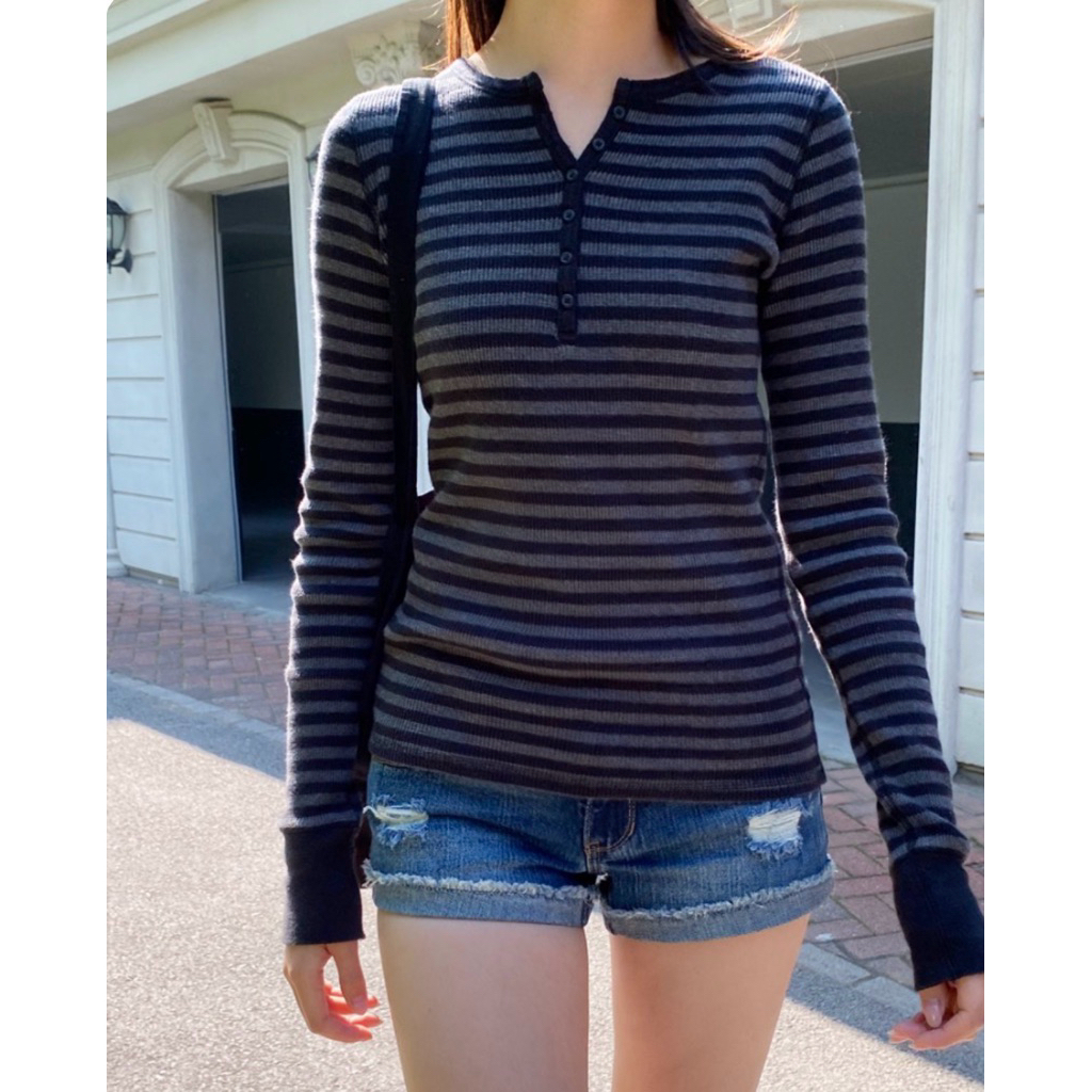 [Pre-Order] Brandy Melville - Zelly Striped Top