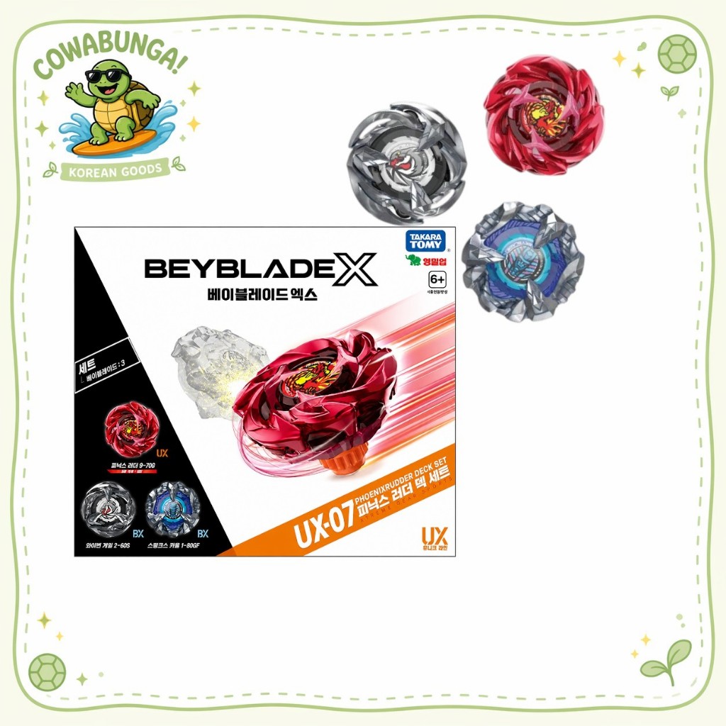 [Takara Tomy] Beyblade X UX-07 Phoenix Rudder Deck Set Booster Battle Top