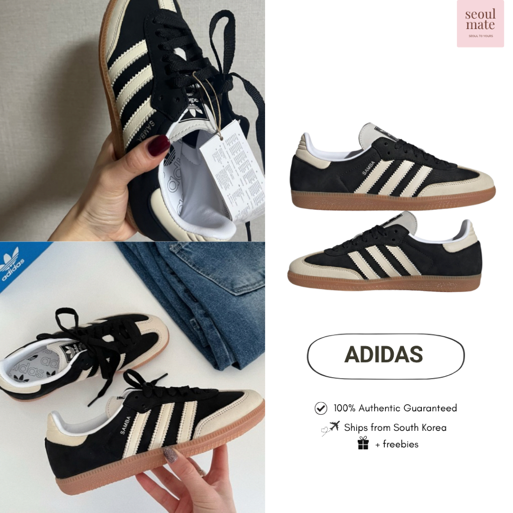 [ จากเกาหลี ] ADIDAS Samba OG W Cream สีดํา IE5836