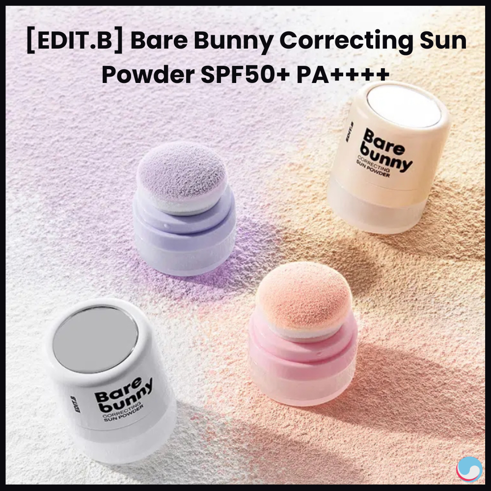 [EDIT.B by BBIA] Bare Bunny Correcting Sun Powder SPF50+ PA++++ Tone Up Sebum Control UV Protection Korean Compact Powder 5g