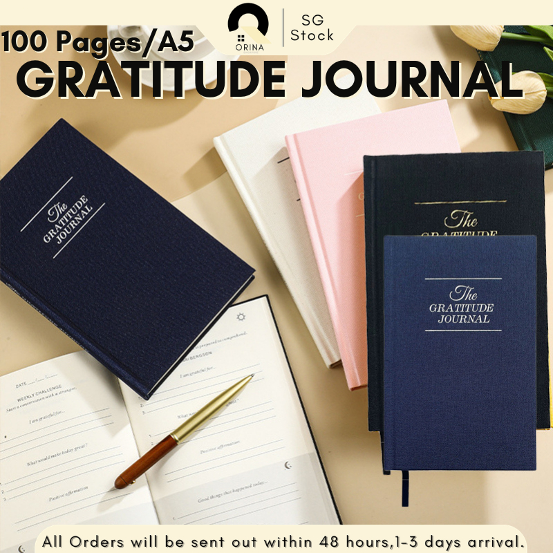 [SG] A5 Gratitude Journal Daily Schedule Notebook Hand Book 200 หน้าหนาอุปกรณ์สํานักงานโรงเรียนเครื่