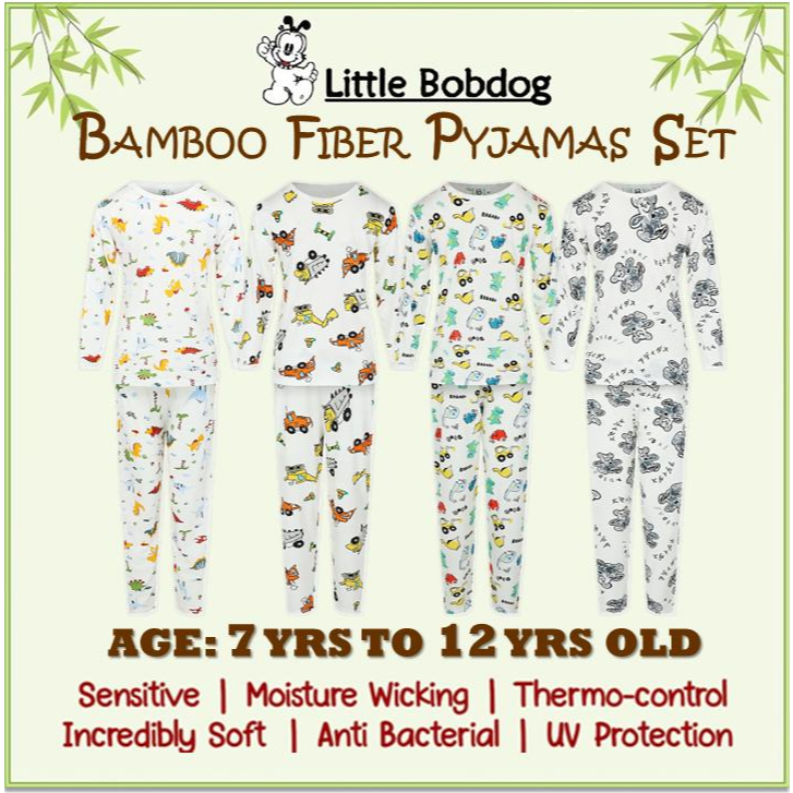 Little Bobdog Bamboo Fibre ชุดนอนเด็ก 2 ชิ้น (7 ถึง 12 ปี)