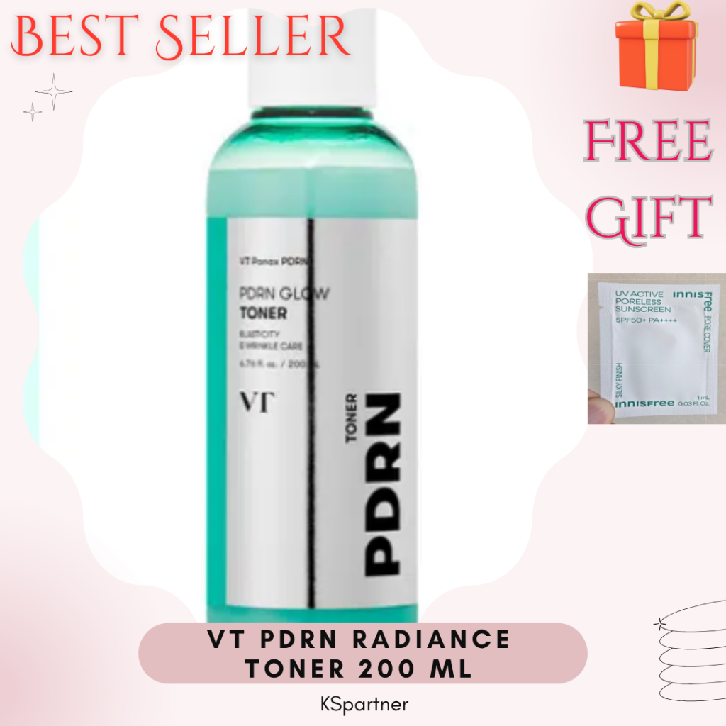 VT Cosmetics PDRN Glow Toner 200ml VT Cosmetics Glow Hydrating Toner เกาหลี