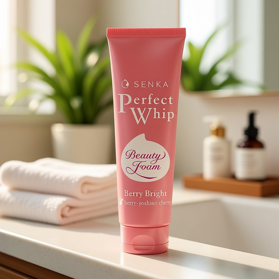 [daiso] Senka Perfect Whip Cleansing Foam Berry Bright, 50g / โฟมล้างหน้าเกาหลี / Berry Bright