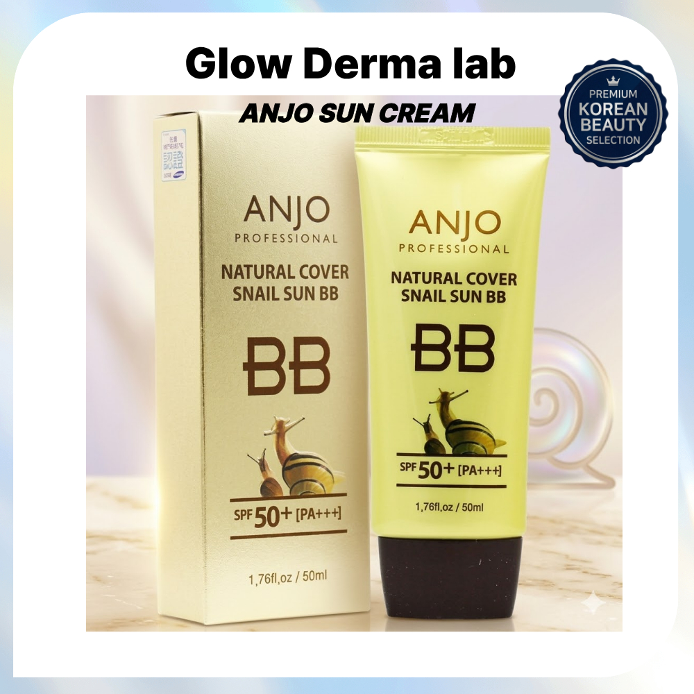 ANJO Snail Sun BB Cream SPF50+ PA+++ 50ml ครีมกันแดดเนื้อบางเบา ไม่เหนียวเหนอะหนะ ปรับผิวสว่างอย่างเ