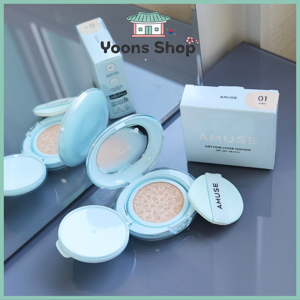 [amuse] Airy Pore Cover Cushion (สินค้าหลัก + รีฟิล)_จากเกาหลี