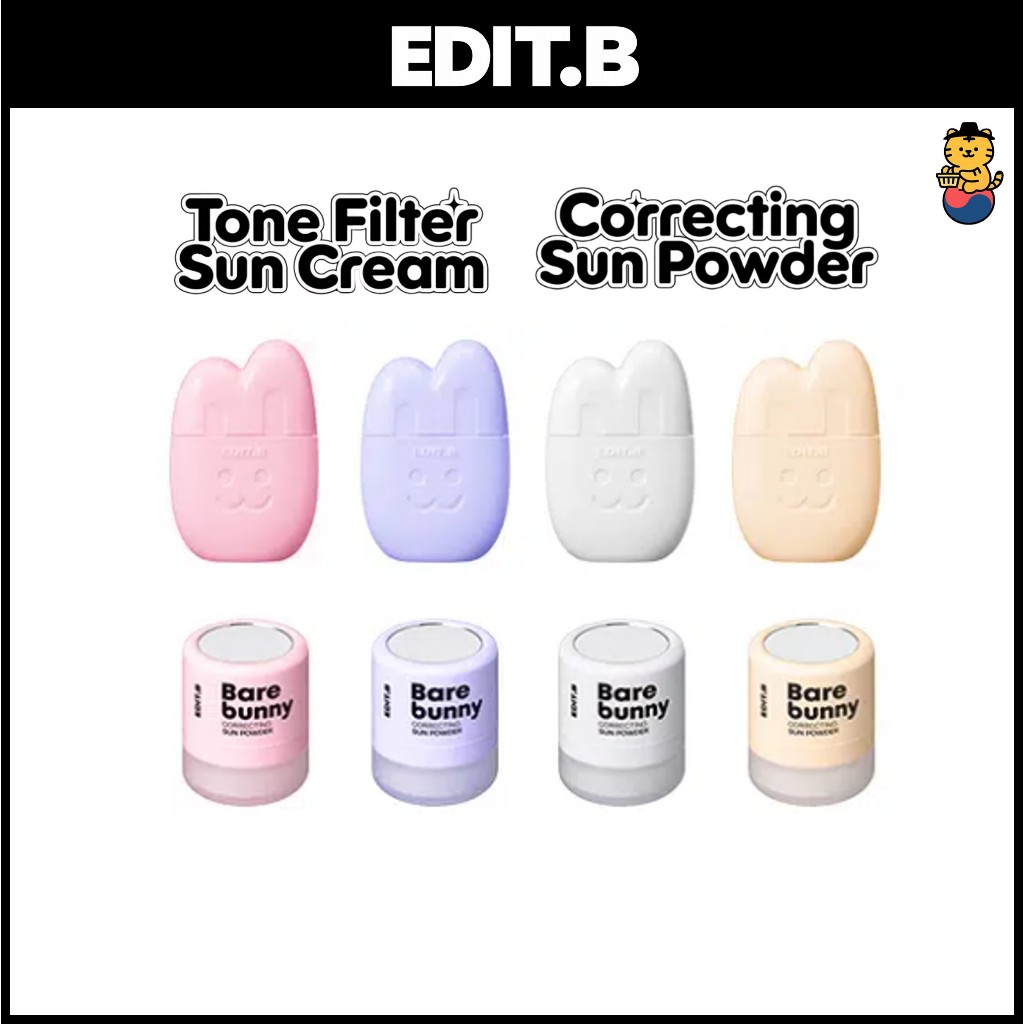 [EDIT.B] Bare Bunny Correcting Sun Powder/Tone Filter Sunscreen SPF50+ PA++++ (4 สี)
