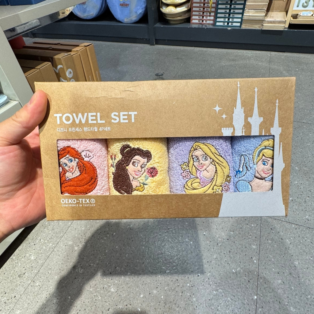 [Modern House / Disney Princess Hand Towel 4P Set / 4 สี]