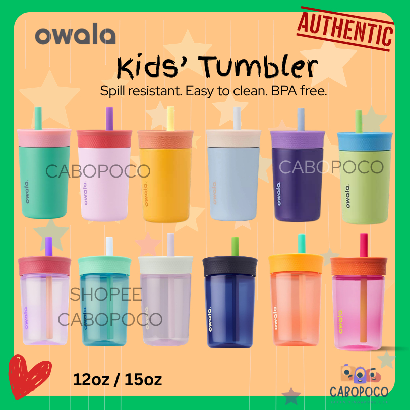 Owala Kids Tumbler - Lilac Rocket, Turtley, Unicorn, Watermelon, Peacock, A-Parrot-Ly Pink, Kid, ของ