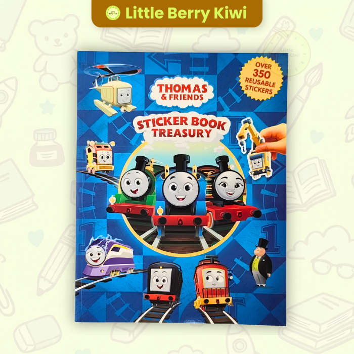 หนังสือกิจกรรมสติ๊กเกอร์ Age 3+ - Thomas All Engines Go Sticker Treasury - หนังสือสําหรับเด็กปัจจุบั