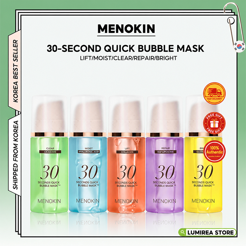 MENOKIN 30 Seconds Bubble Mask 95ml Moist / Bright / Lift / Clear / Repair