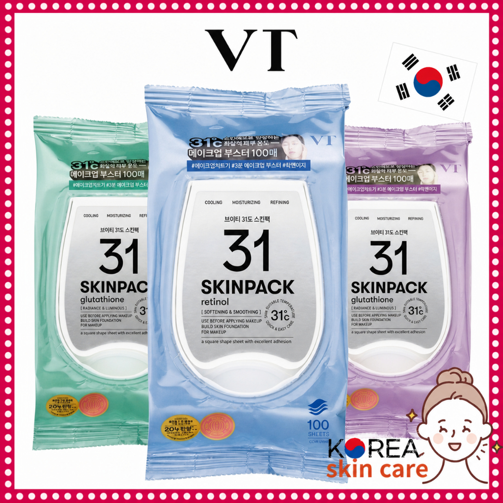 VT Cosmetics Skin Base Mask Cooling Hydrating Sheet Mask 100 แผ่น