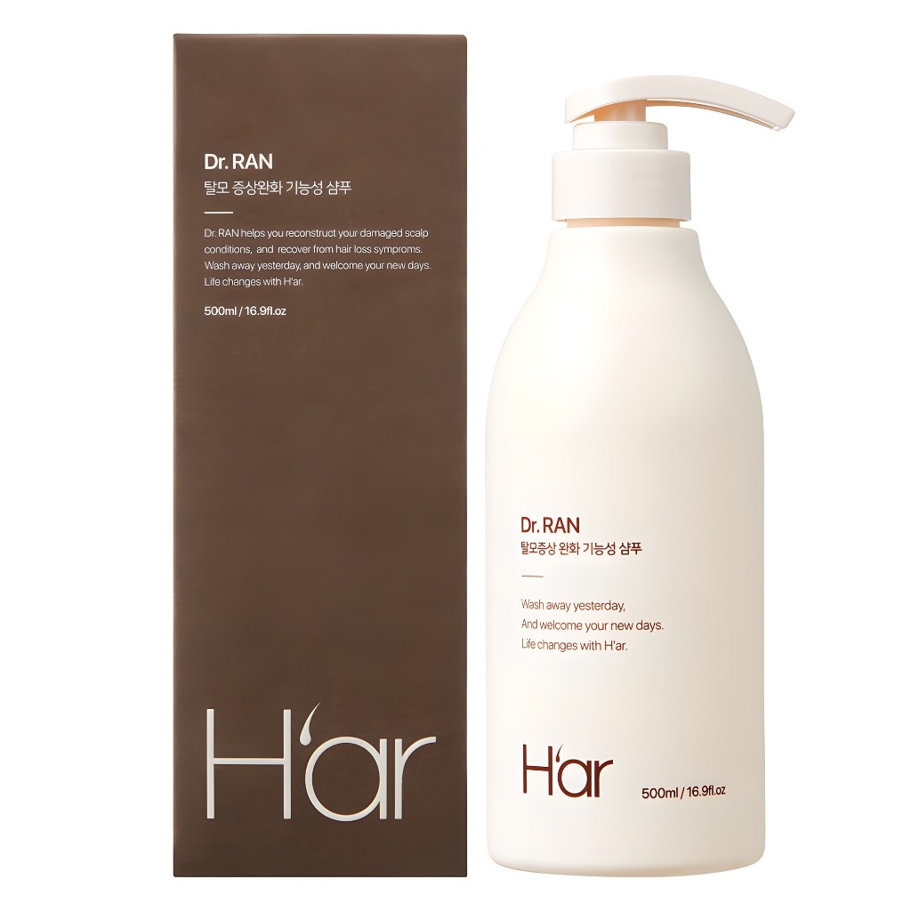 Har Dr.RAN Egg Protein Shampoo 500ml Anti Hair Loss Shampoo Black Complex Scalp Care Korean Hair Str
