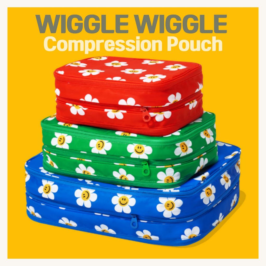 [Wiggle Wiggle] Compression Packing Cubes Travel Organizer Pouch S/M/L – Extended Space Saver
