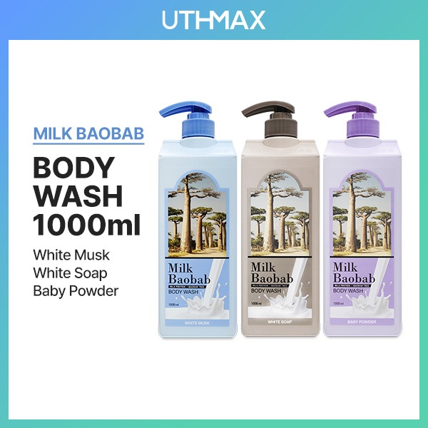[MILK BAOBAB] Milk Baobab Body Wash 1000ml /White Musk /White Musk /สบู่สีขาว