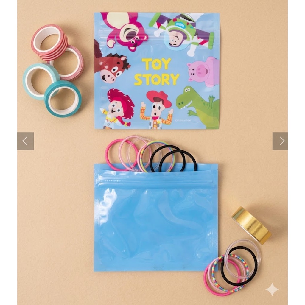 [Hurihuri] Official Daiso Korea Toy Story Mini Zipper Bag (12 ชิ้น/เซ็ต) - กระเป๋าพกพา