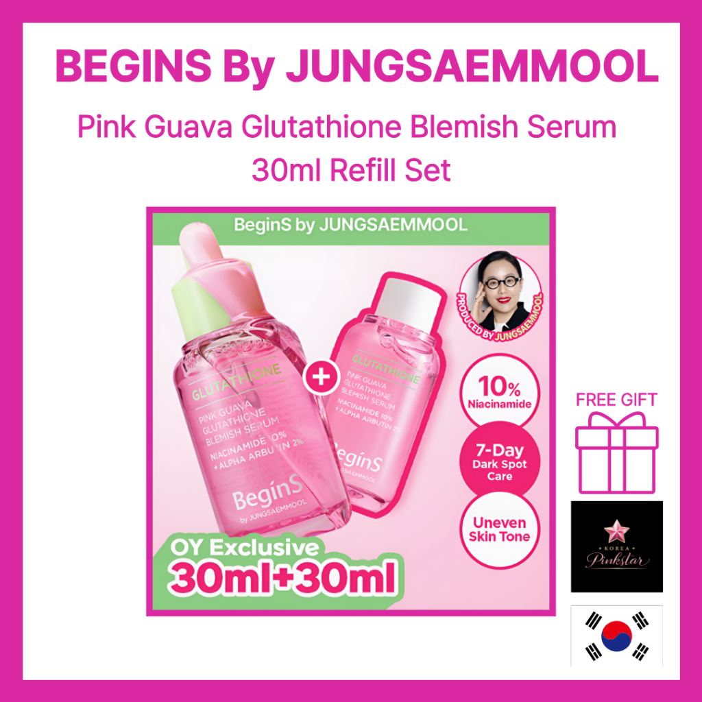 เริ่มโดย JUNGSAEMMOOL Pink Guava Glutathione Blemish Serum 30ml ชุดรีฟิล