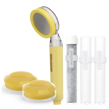Duvel Showerae Wise I วิตามินหัวฝักบัวชุดสีเหลือง Made in Korea Lemon Scent Filter 2pcs กรองตะกอน 2p
