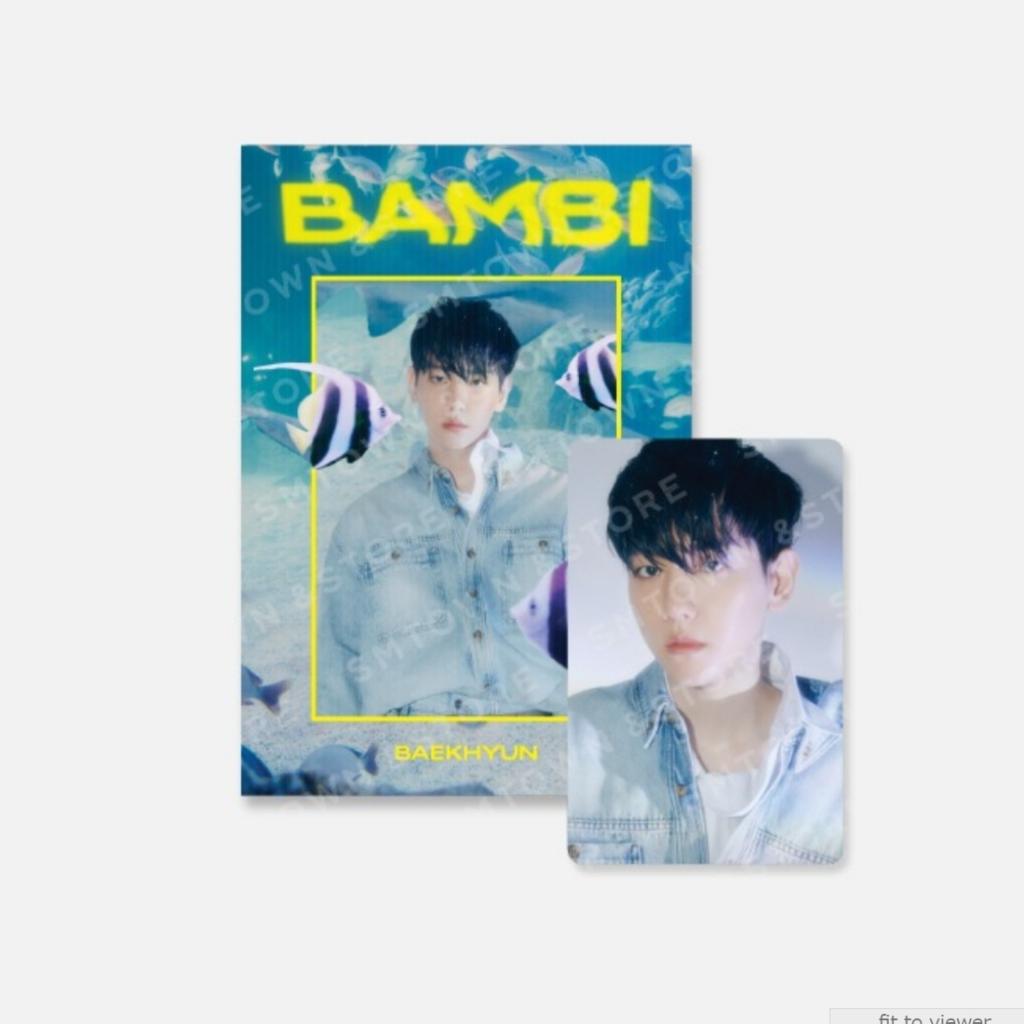 SM Artist EXO Baekhyun 3rd Mini Album [BAMBI] ชุดการ์ด 3D LENTICULAR อย่างเป็นทางการ