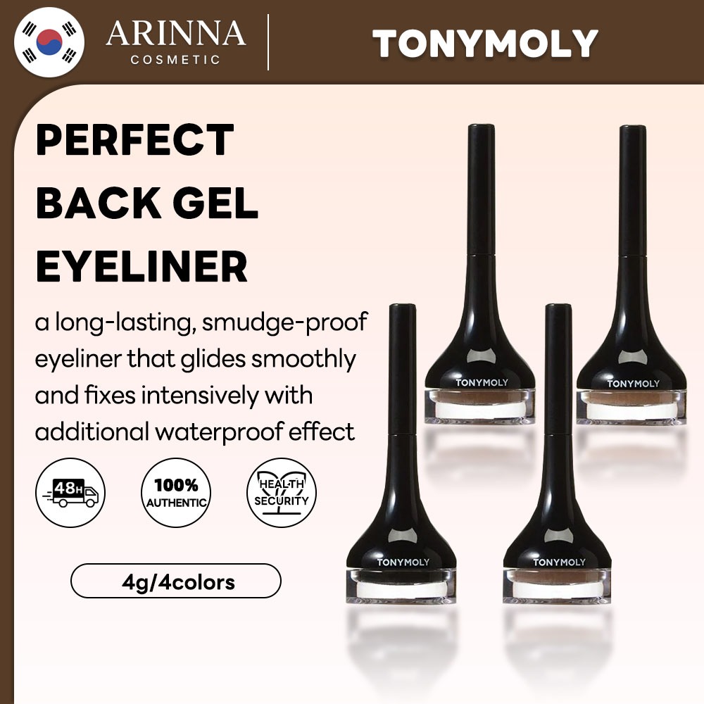 [TONYMOLY] Back Gel Eyeliner Long Brush 4g/4colors