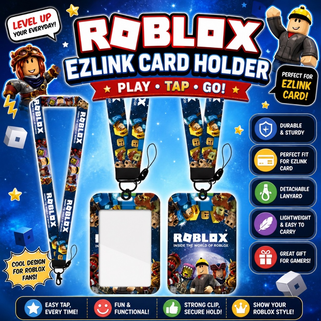 Roblox Ezlink Card Holder + LANYARD l Children Day l Christmas l Birthday Party Goodie Bag l Tag