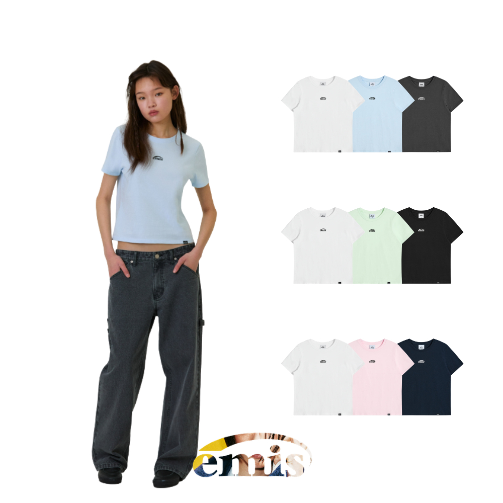 🇰🇷 EMIS แบรนด์เกาหลี EMIS ส่งตรงจากเกาหลี เสื้อยืดแขนสั้น Karina aespa Same Style Han So-hee Same St