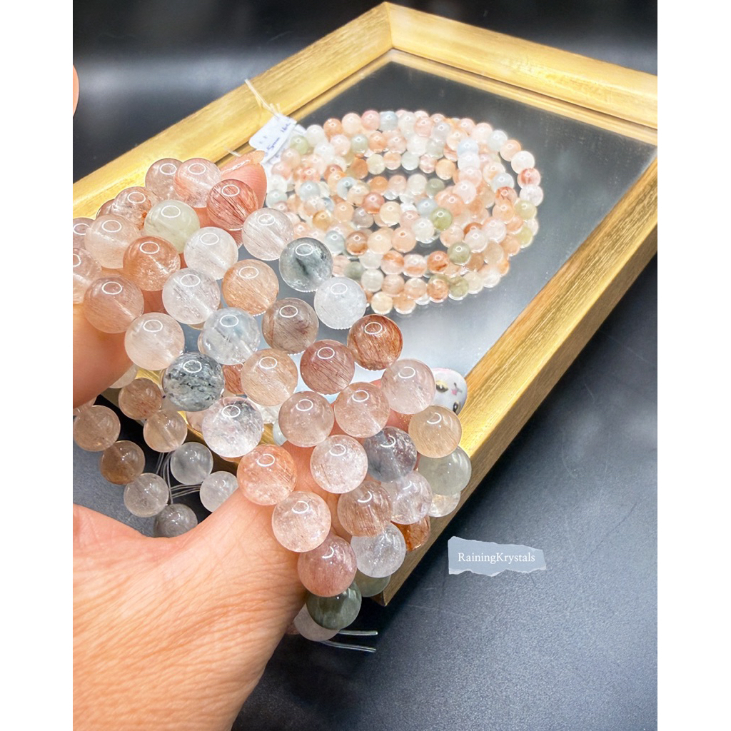 Candy Rabbit hair Rutilated Quartz สร้อยข้อมือคริสตัลสวย มีใบรับรอง (ผู้ขาย SG)