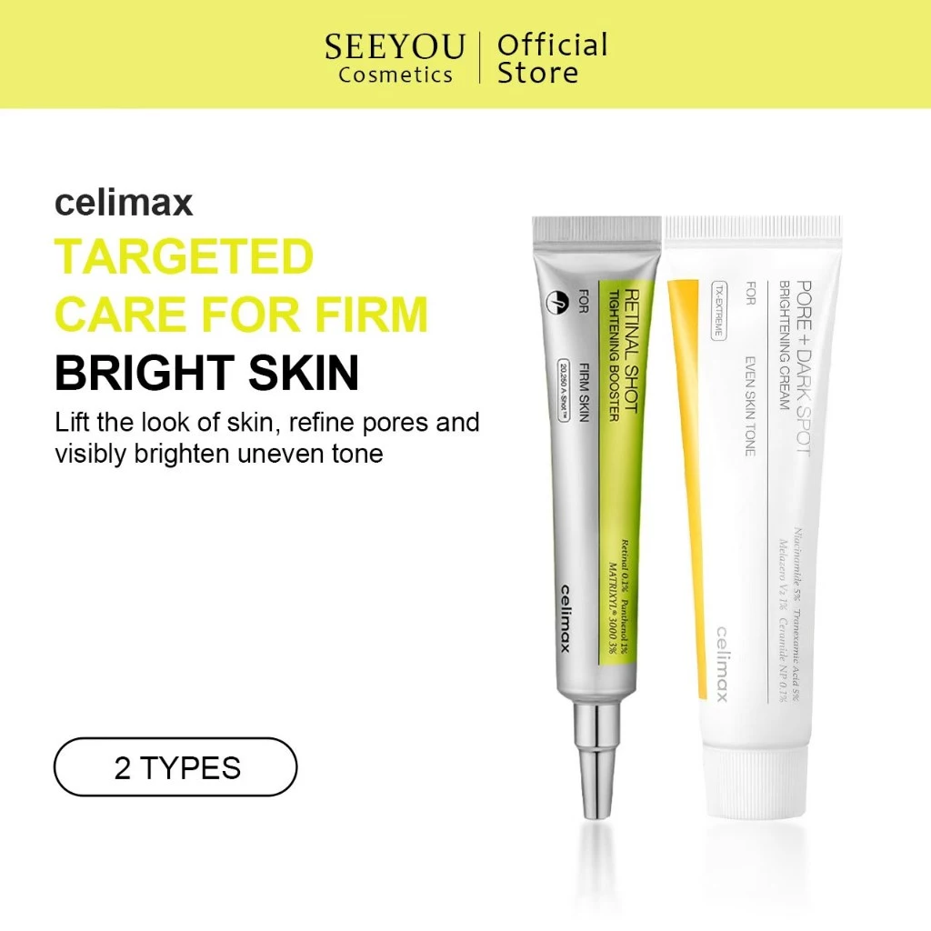 Celimax Pore+Dark Spot Brightening Cream 35ml ผิวแพ้ง่าย+The Vita Retinal Booster Anti-aging Duo