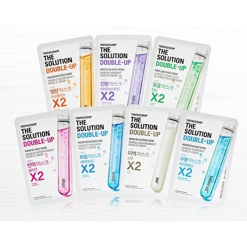 THE FACE SHOP THE SOLUTION DOUBLE UP FACE MASK 5 ชิ้น ชุด