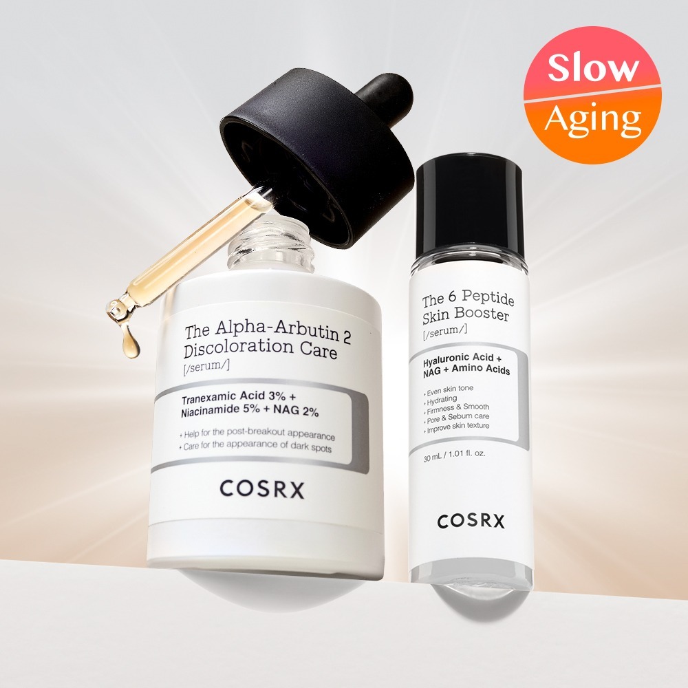 COSRX Alpha Arbutin 2 Discoloration Care Serum 50ml + Peptide Serum 30ml ฟรี