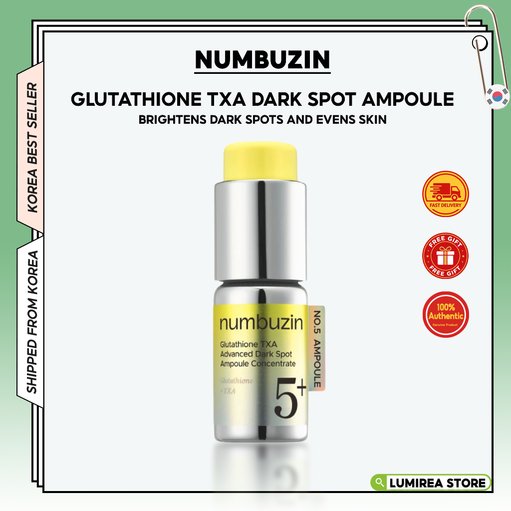 Numbuzin No.5 Glutathione TXA Advanced Dark Spot Ampoule Concentrate 10g+0.7g