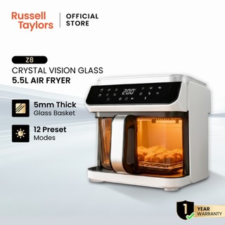 Russell Taylors CrystalVision360 Glass Air Fryer (5.5L) Z8