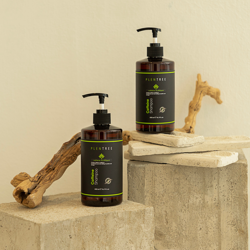 PLENTREE Caffeine Scalp Care Shampoo 500ml ทําความสะอาดผมสดชื่นสําหรับผมดูสุขภาพดี