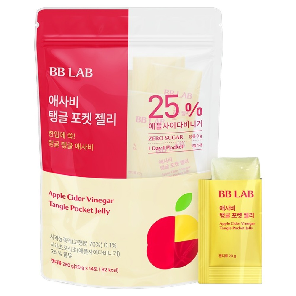 BBLAB Apple Cider Vinegar (ACV) Tangle Pocket Jelly 14pcs (280g) - อาหารเพื่อสุขภาพและย่อยอาหาร - คอ