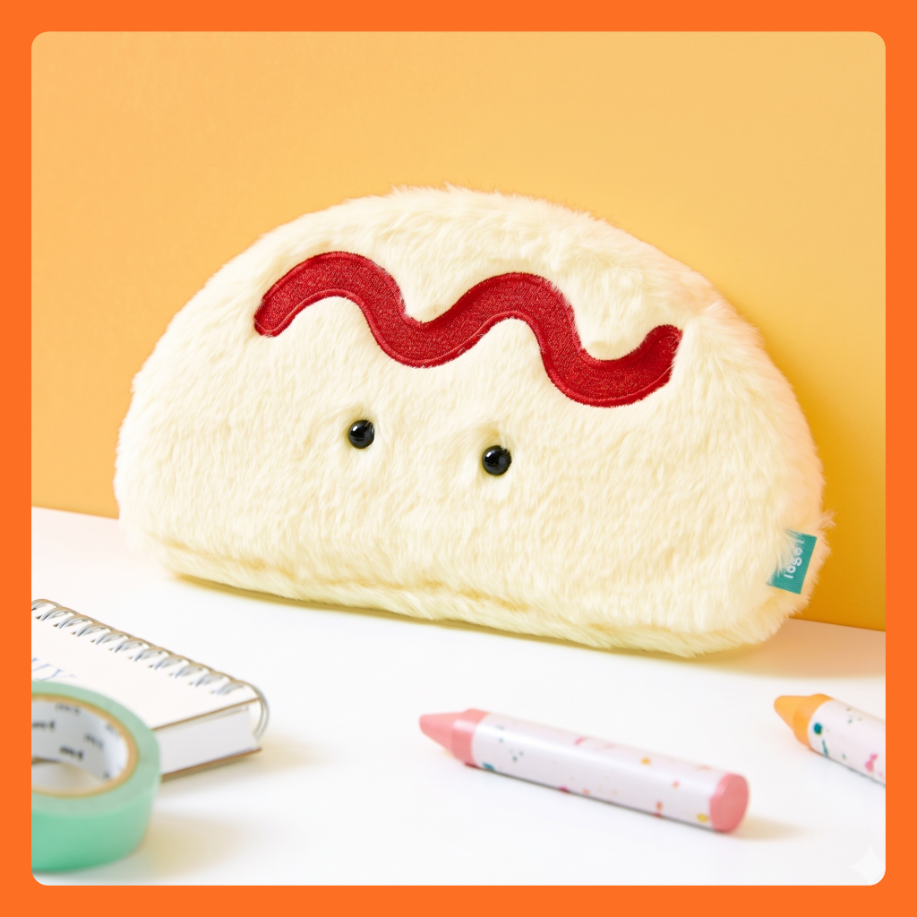 Omurice Multi Pocket กระเป๋าเก็บของน่ารักสำหรับเครื่องประทินโฉมและของขวัญ