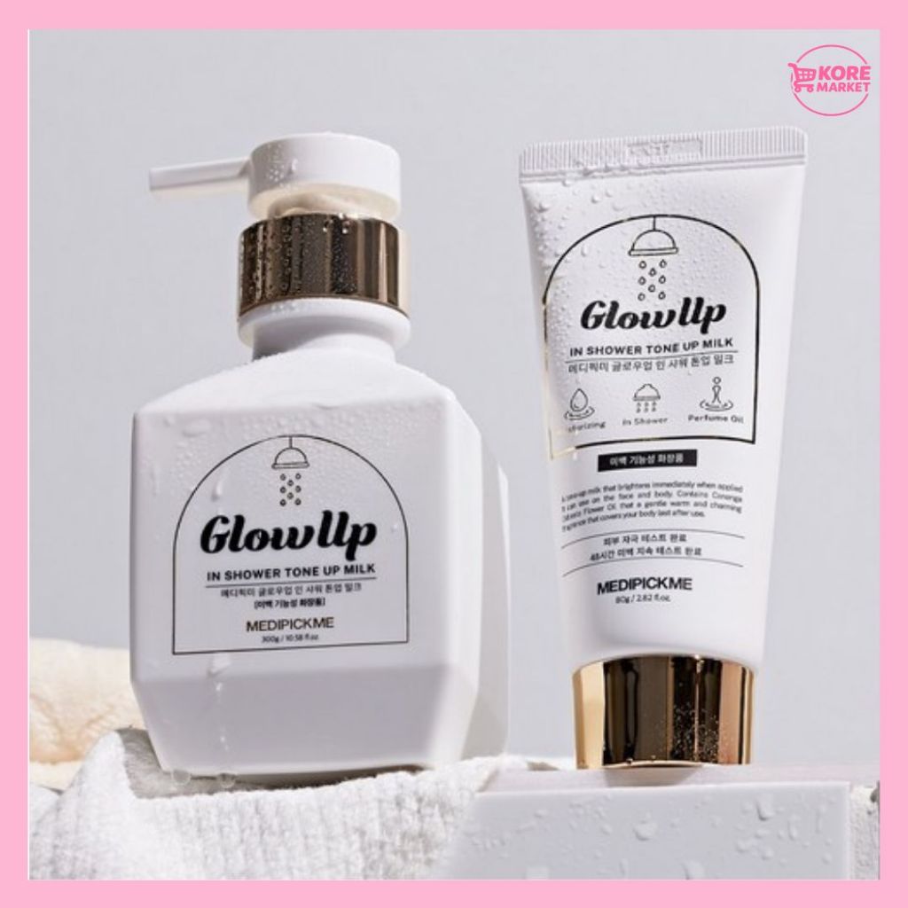 MEDIPICKME GLOW UP IN-SHOWER TONE-UP MILK 300G / TONE-UP CREAM 80G – DAILY SKIN CARE