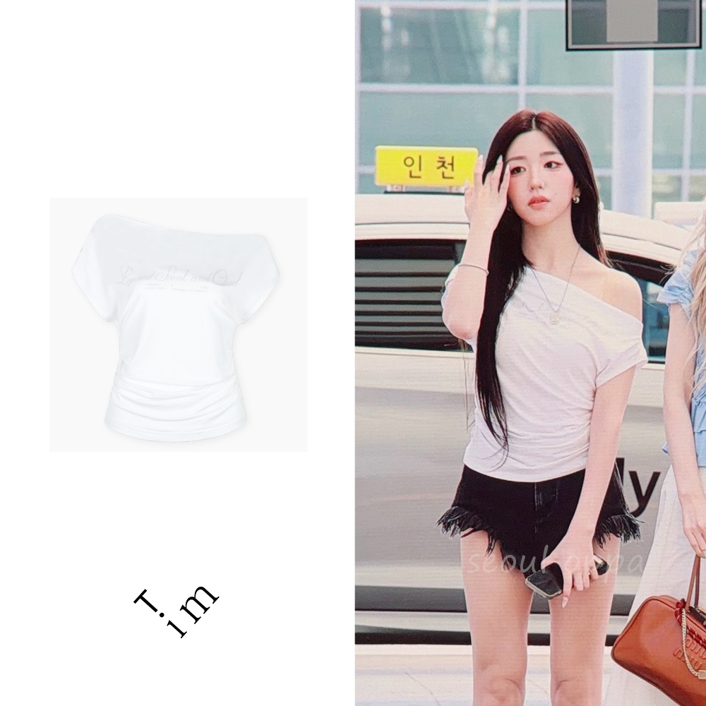 KOREA [ beidelli ] เสื้อยืดเปิดไหล่ Ellen / tripleS Park SoHyun pick ของแท้ 100%