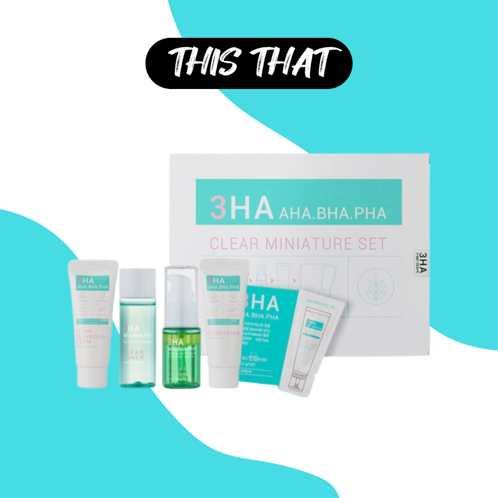 [ESFOLIO] 3HA Clear Miniature Set/ Travel Kit ( Toner/ Foam/ Cream/ Serum/ Tone Up)