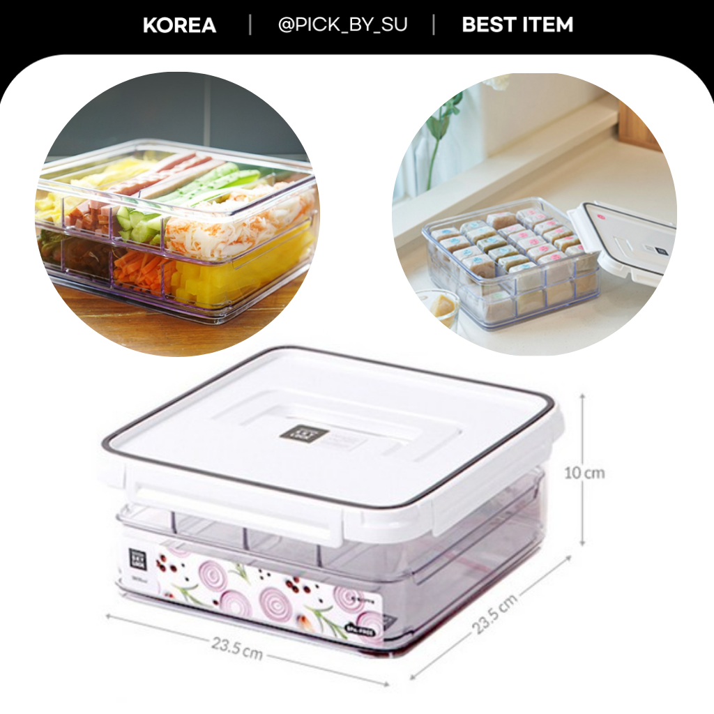 Sky Lock 3.8L ภาชนะเก็บอาหาร 8 ช่อง Airtight Kitchen Organizer BPA ฟรีเกาหลี