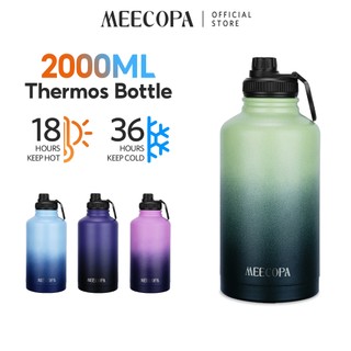 MEECOPA 2000ML Stainless Steel Water Bottle Large Capacity Sports Outdoors Travel Vacuum Thermos Tumbler