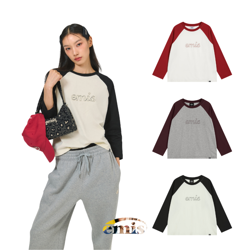 🇰🇷 EMIS แบรนด์เกาหลี EMIS ส่งตรงจากเกาหลี เสื้อยืดแขนสั้น ไอดอลเกาหลีนิยม Jisoo BLACKPINK Same Style