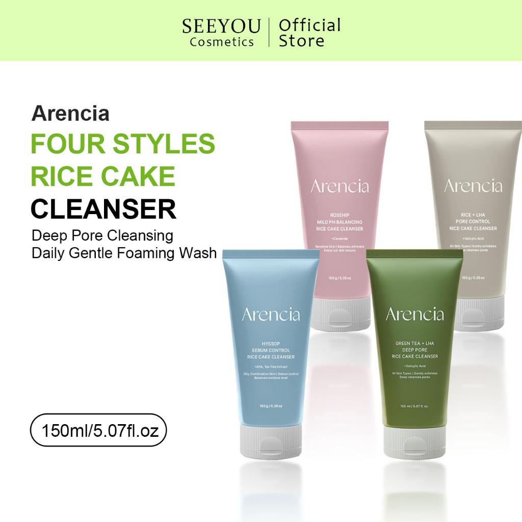 ARENCIA Rice Rice Rice Cake Cleanser( ชาเขียว/ข้าว /โรสฮิป mid pH Balancing/Hyssop Sebum Control/)