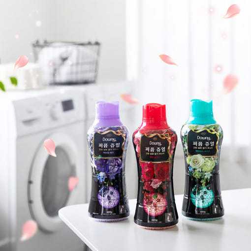 Downy Perfume Jewel In-Wash Scent Booster Ruby Peony 480g - กลิ่นหอมหรูหราติดทนนานและการปกป้องกลิ่น