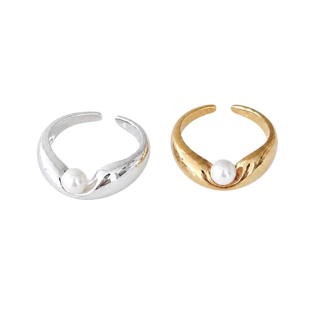 [KOREA] TOCCO_Bold Pearl Open Ring