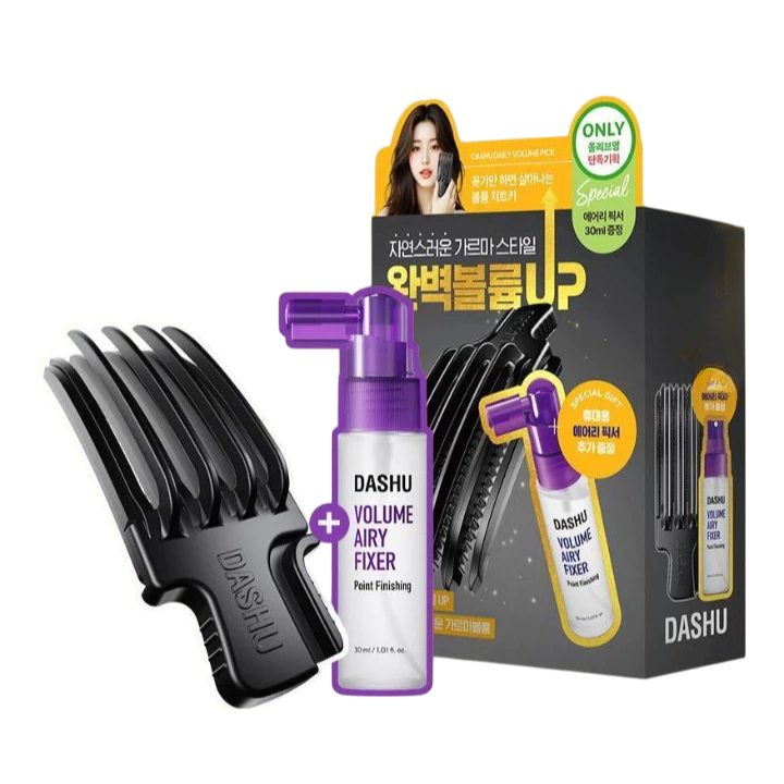 [ของแท้ 100% ]DASHU Hair Root Volume Kit (Daily Volume Pick+Spray) Instant Lift สําหรับผมลีบแบน
